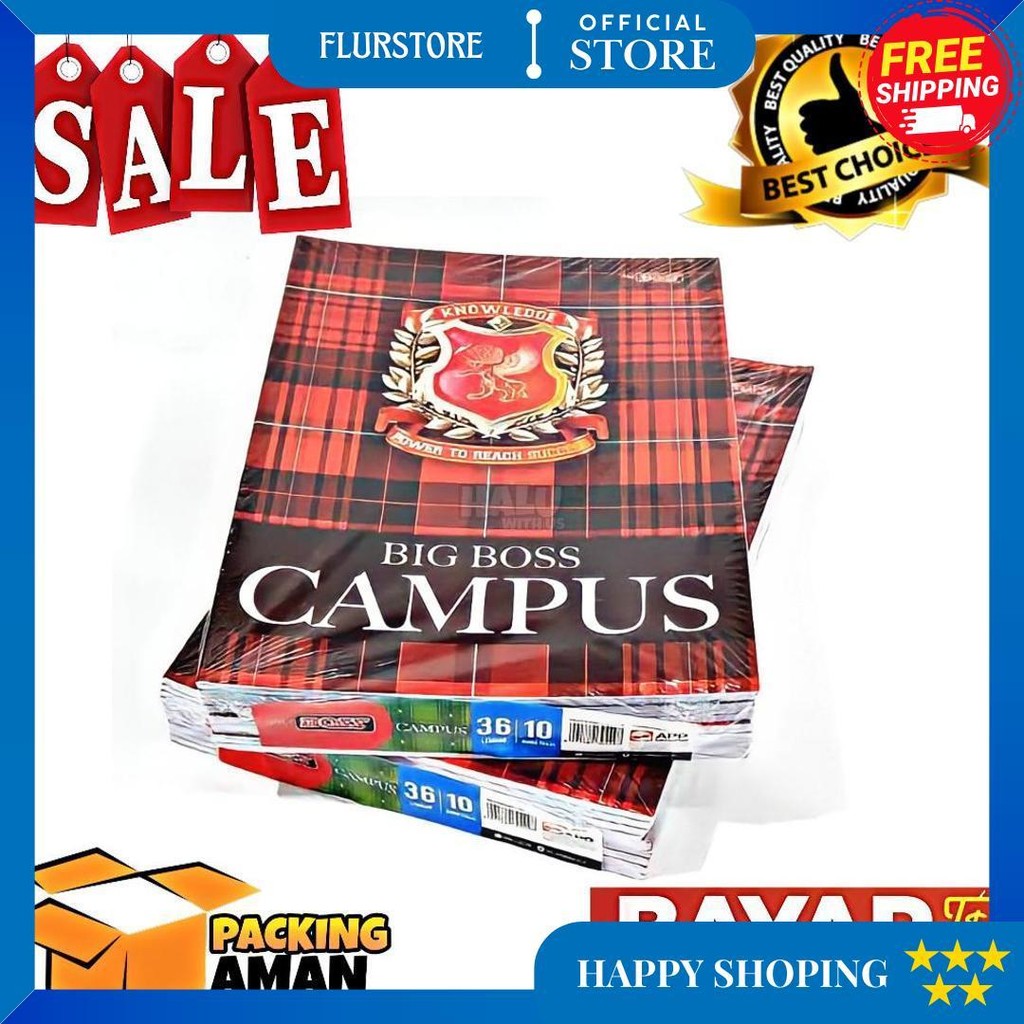 

(Bisa Cod) Promo 10 Pcs Buku Tulis Big Boss 36 Lembar Ukuran Boxy / Buku Catatan / Buku Sekolah D Sale
