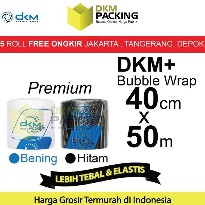 

tersedia plastik bubble wrap 40cm x 50m dkm plus premium termurah /roll
