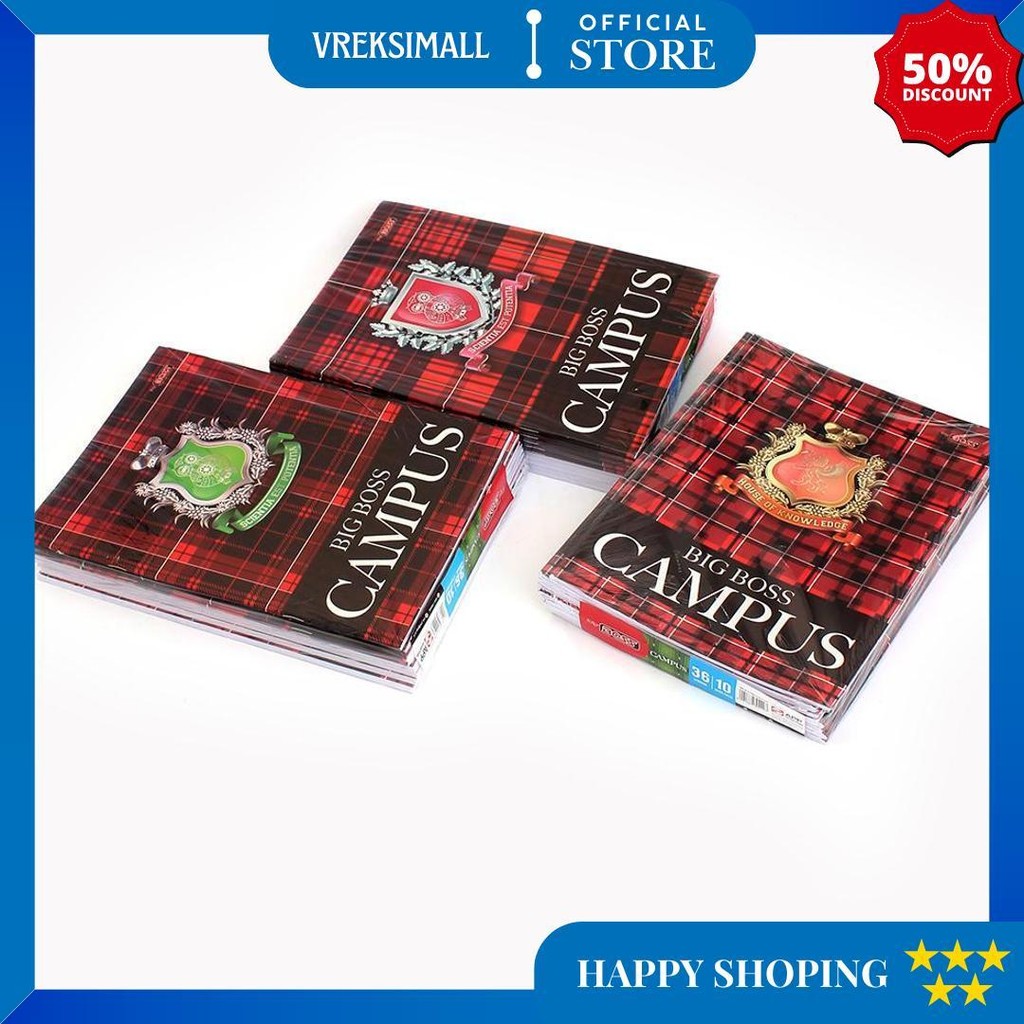 

Big Boss Buku Tulis Eb 36 Campus Ukuran 250X180Mm 1Pack (10Pcs) D Gratis Ongkir