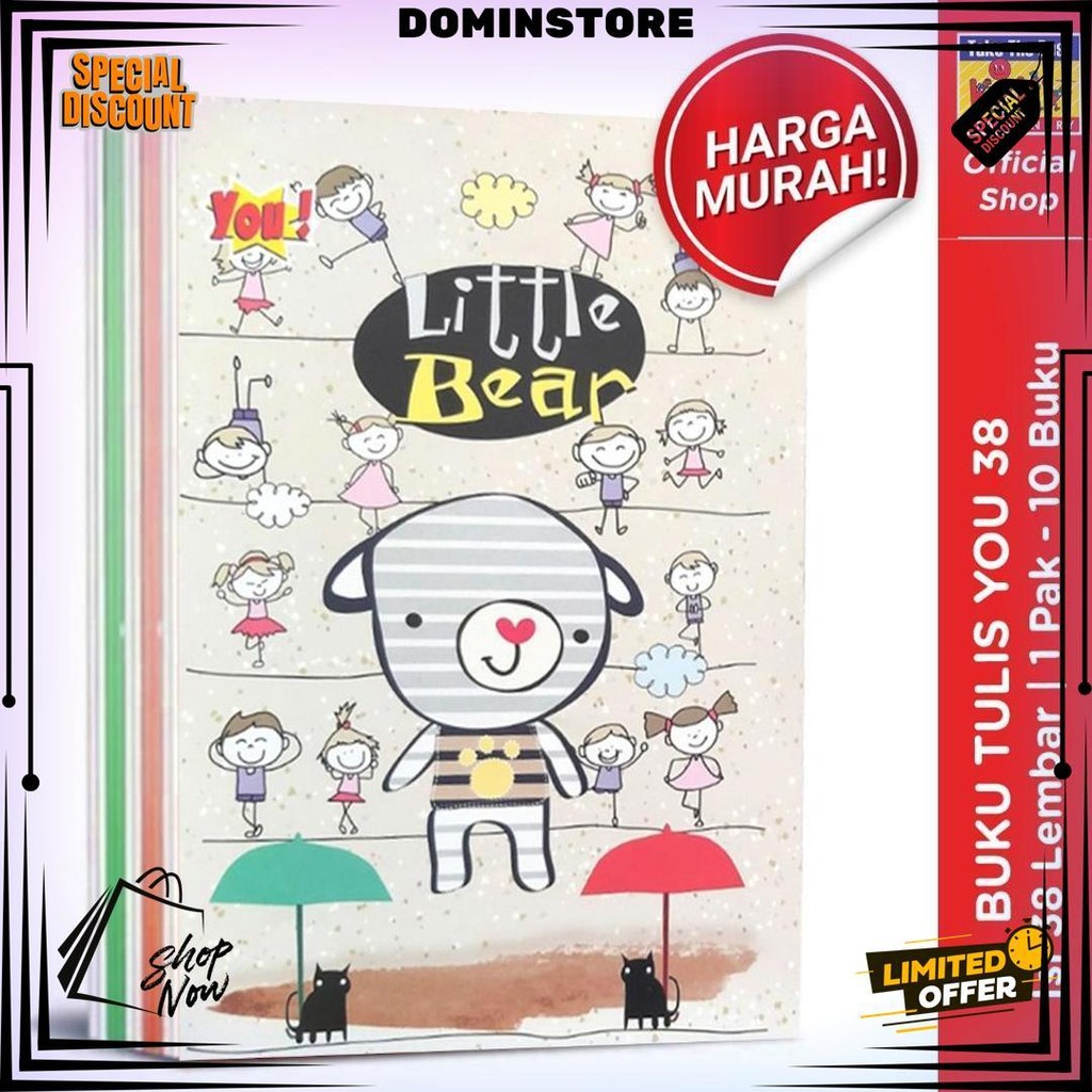 

Buku Murah!!! You Buku Tulis 38 Lembar - 10 Buku / Motif Random D Promo 4.4