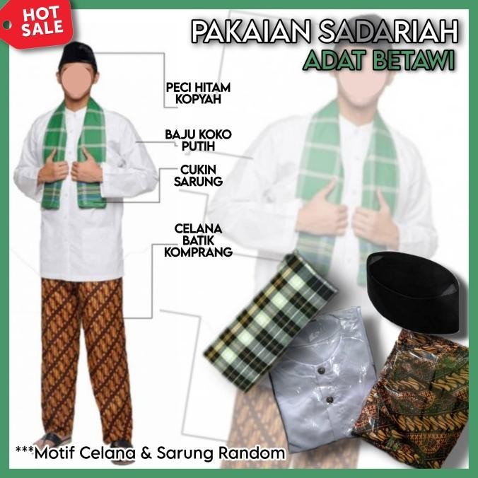 Baju Sadariah Betawi Baju Sodariah Betawi Baju Adat Betawi Pakaian Abang Betawi Baju Sadariah Betawi