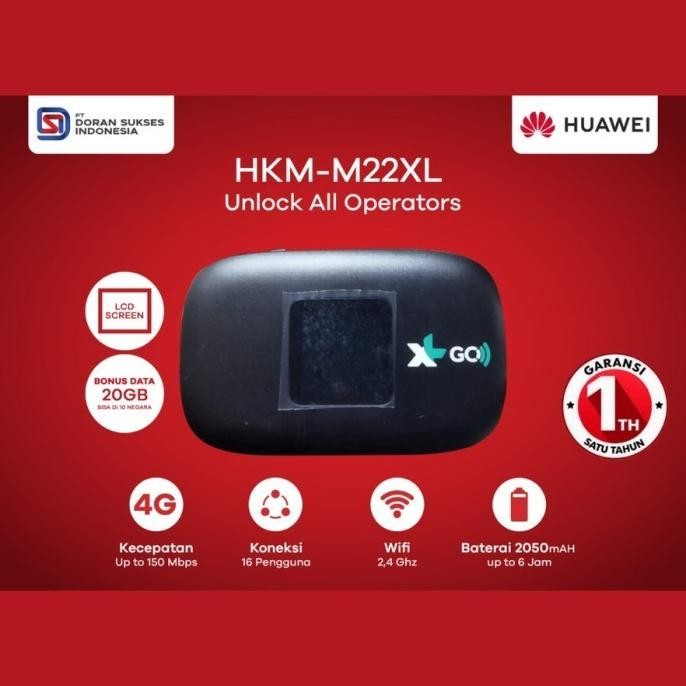 Huawei Modem HKM M22 Modem Wifi Mifi XL GO IZI Unlock All Sim Original