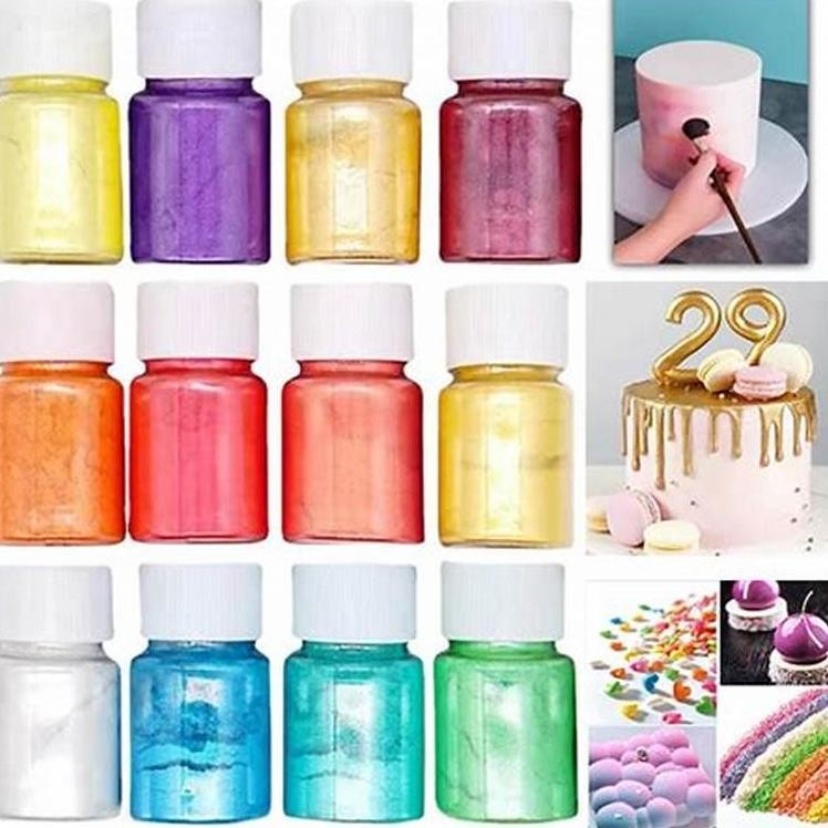 

Emaan Bear Lutre Luter Dut Edible Bear Lutre Dut Glitter Edible Cae Fondant Food Grade Hiny Pewarna Ur Maanan Numan Drin