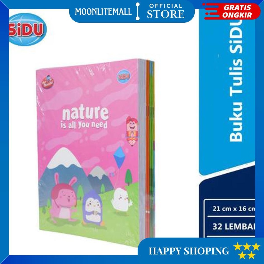 

Buku Tulis Sidu 32 Lembar / 1Pack ( 10Pcs ) Buku Tulis Sidu 32Lembar D Promo Puncak