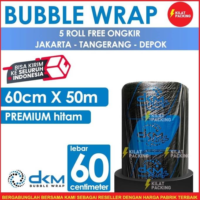 

tersedia bubble wrap 50m x 60cm black premium delkomas