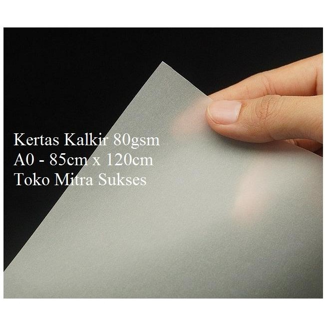 

Kertas Kalkir 80gsm A0 - 85cm x 120cm HARGA PER LEMBAR murah