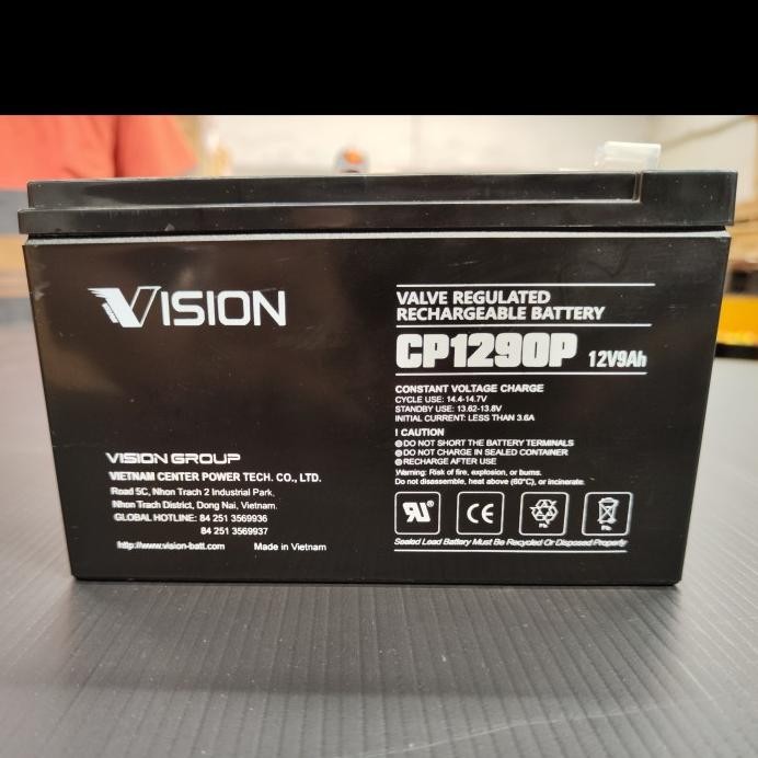 ready  Baterai UPS Aki Kering VISION 12V 9Ah/VRLA CP1290 / AKI UPS 12V 9Ah murah