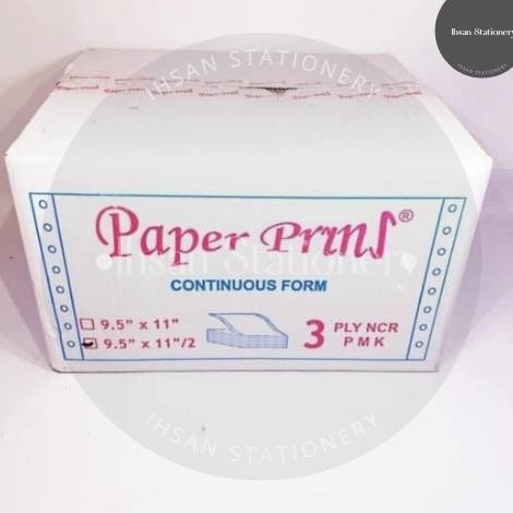 

Continuous Form 3 ply 9,5 x 11/2 Paper Prins murah