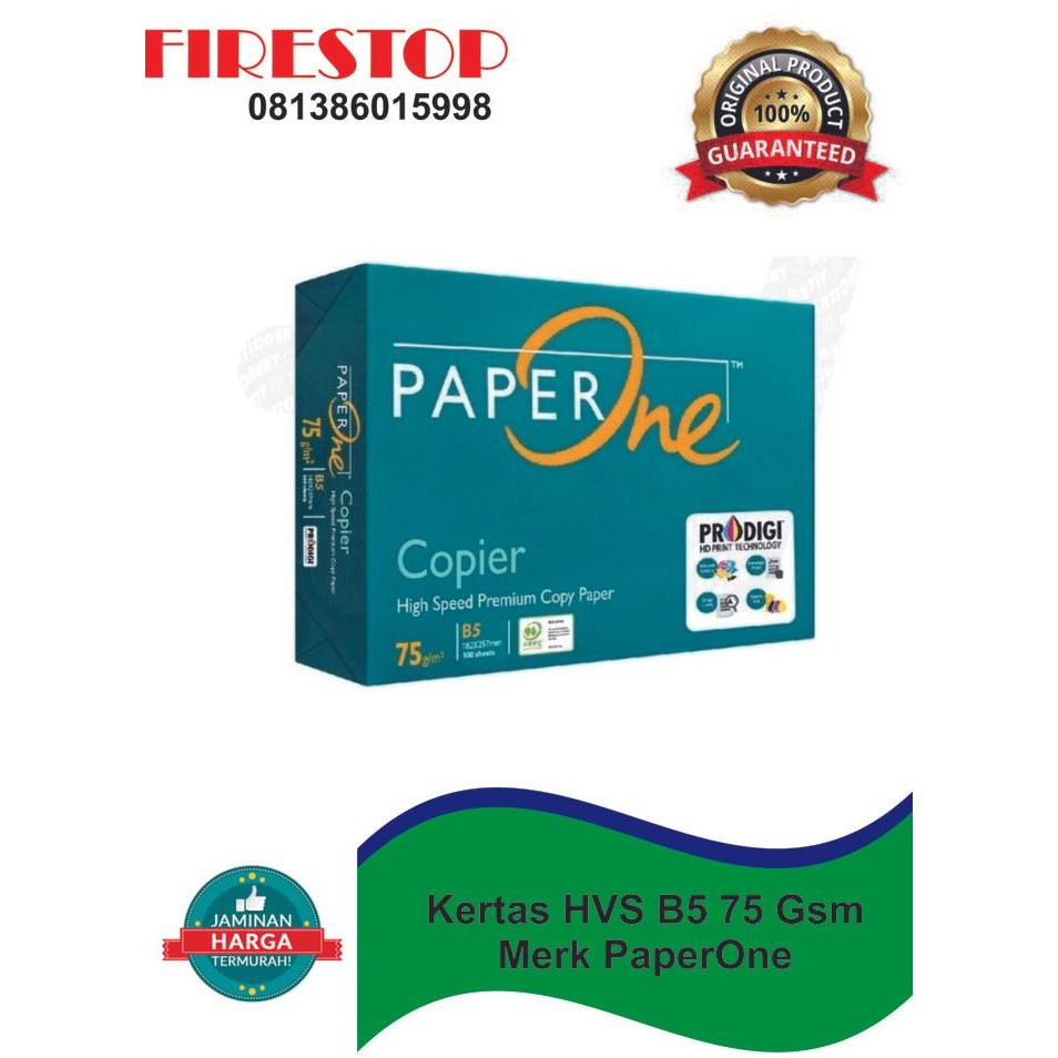 

Kertas HVS B5 75gsm PaperOne murah