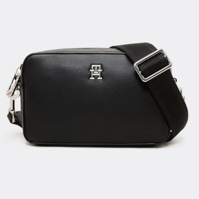 Tas Tommy Hilfiger Essential TH Monogram Camera Bag Black Hitam