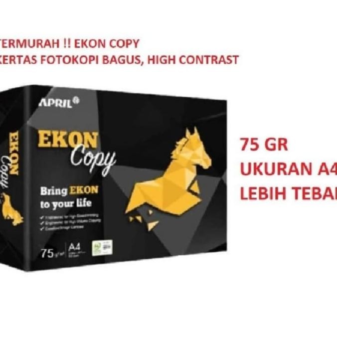 

Kertas HVS A4 75gram EKON/Kertas Fotocopy A475gr/Office Paper murah
