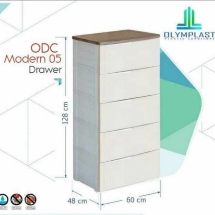 LEMARI PLASTIK OLYMPLAST 5 SUSUN / ODC 05 M / OLYMPLAST DRAWER 5 SUSUN