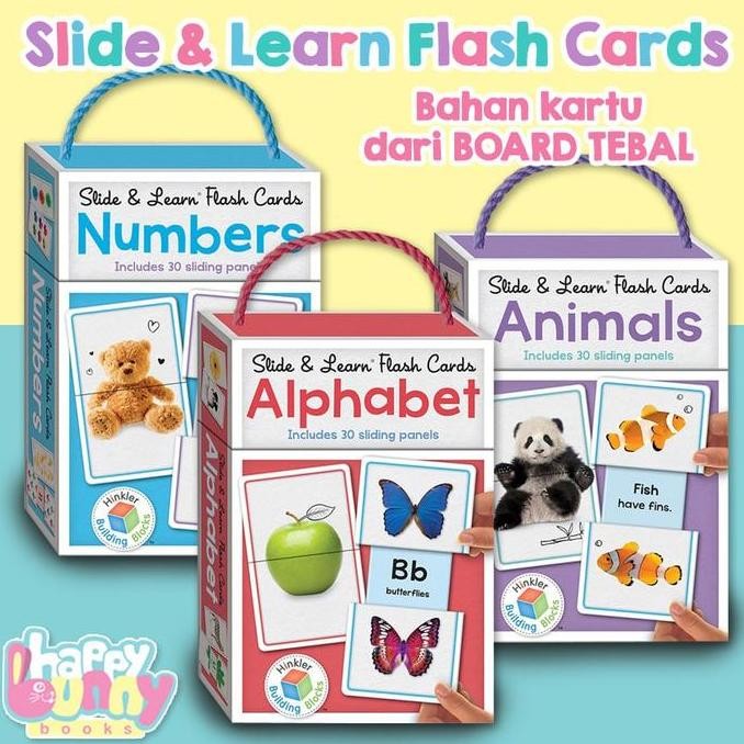 Slide & Learn Flash Cards NUMBERS / ANIMALS / ALPHABET