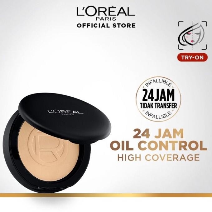 TERBARU - LOreal Paris Infallible Oil Killer High Coverage Powder - Bedak Wajah Compact