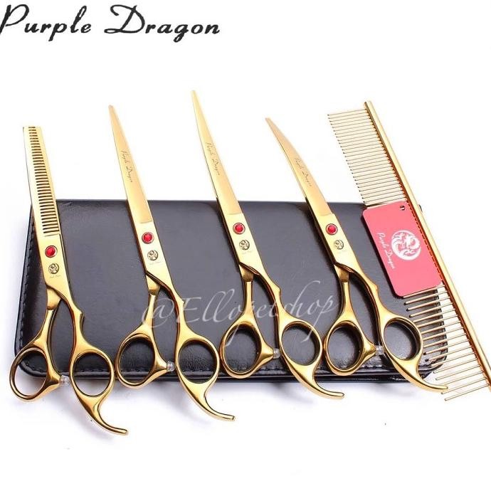 NEW GUNTING GROOMING SET / GUNTING ANJING / GUNTING KUCING / Purple dragon