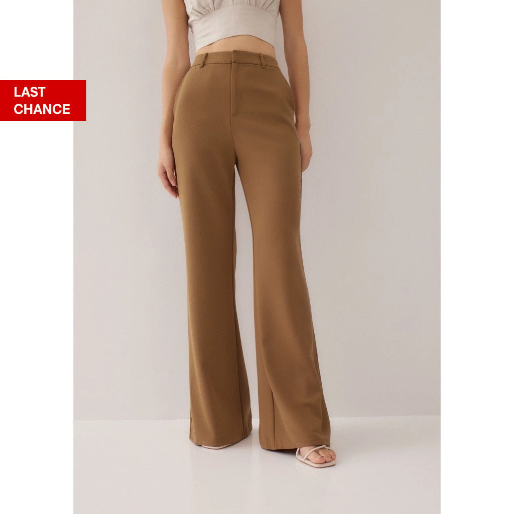 Love, Bonito - Celana Wanita - Pvara Regular Flare Pants (2022 Version) - Toffee