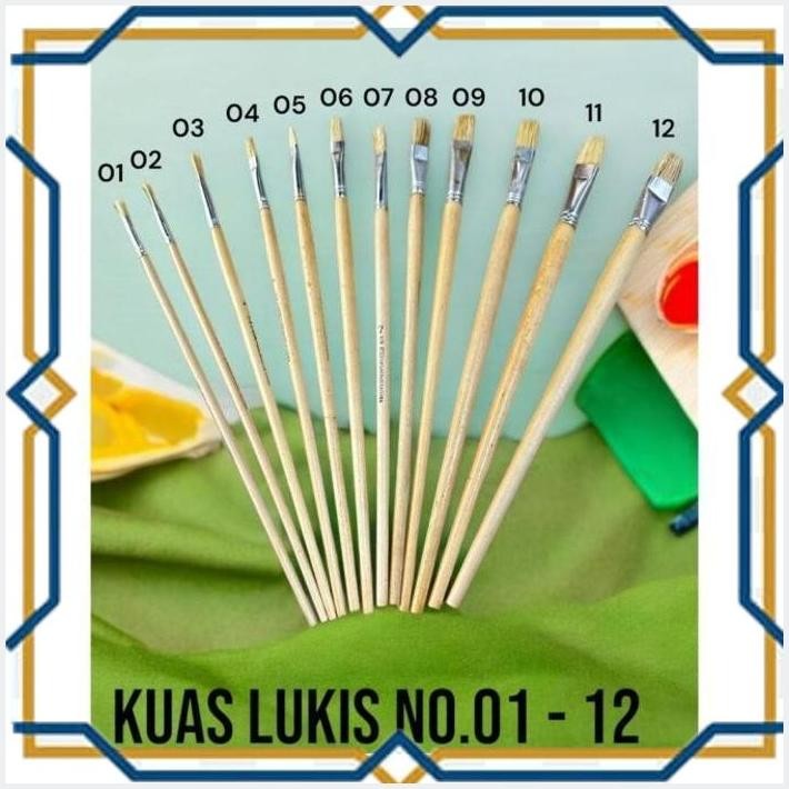 

[BOS] KUAS LUKIS PUTIH NO 01 - 12 ETERNA KUAS LUKIS GAGANG KAYU ETERNA NO.01-NO.12