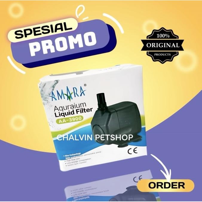 TERBARU - Pompa Celup Power Head Aquarium AMARA AA-3900 AA 3900
