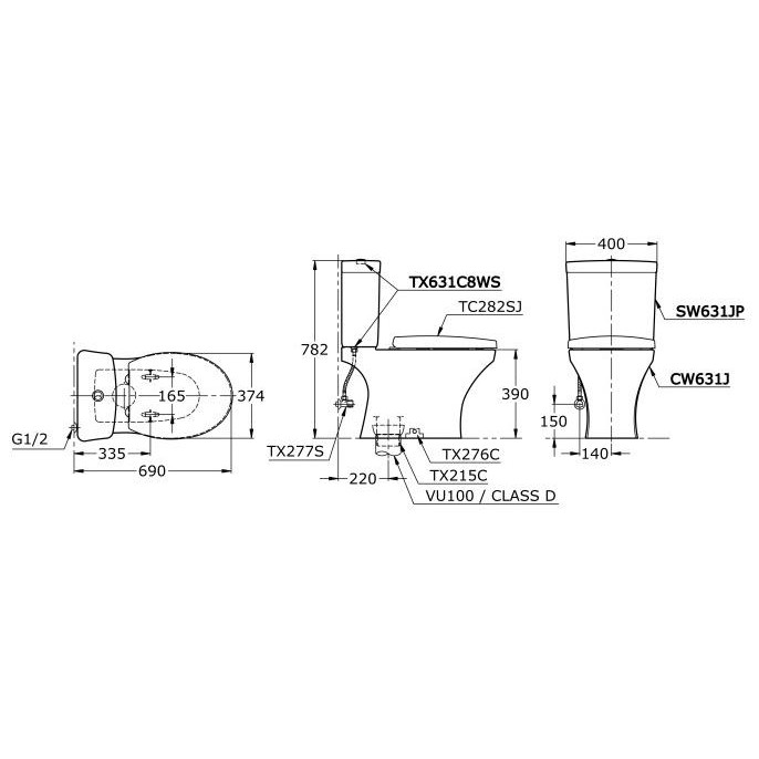 Promo Toto Closet Cw631J/Sw631Jp | Closet Duduk - Kloset - Kloset Duduk