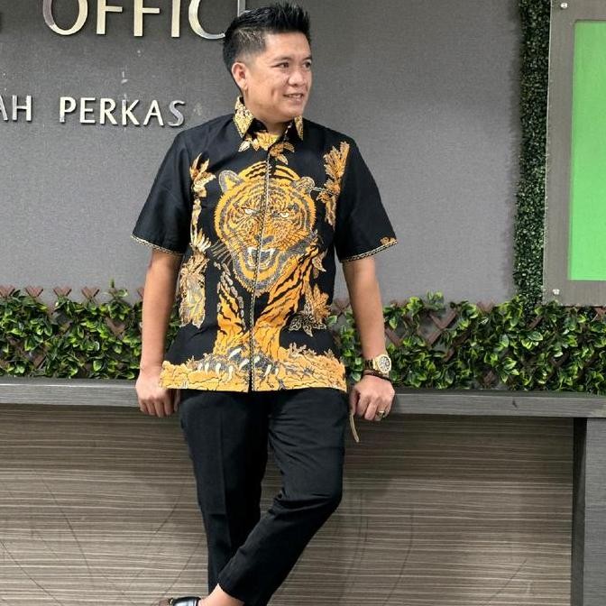 KEMEJA BATIK TULIS PRIA FORMAL TANGAN PENDEK EXCLUSIVE BAHAN KATUN SOLO PREMIUM FULL LAPISAN TRY WAF