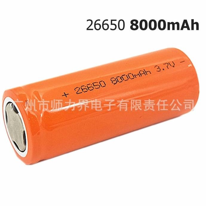 TERSEDIA Baterai Isi Ulang 26650 8000mAh 3.7V untuk Powerbank/Senter/Laser/Swat