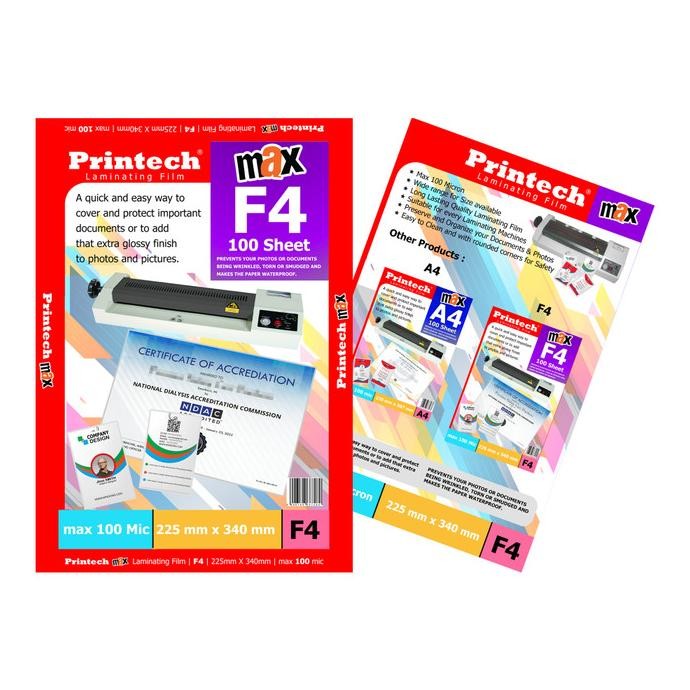 

Printech Max Laminating Film Pouch / Plastik Laminating F4 - 06007 Original