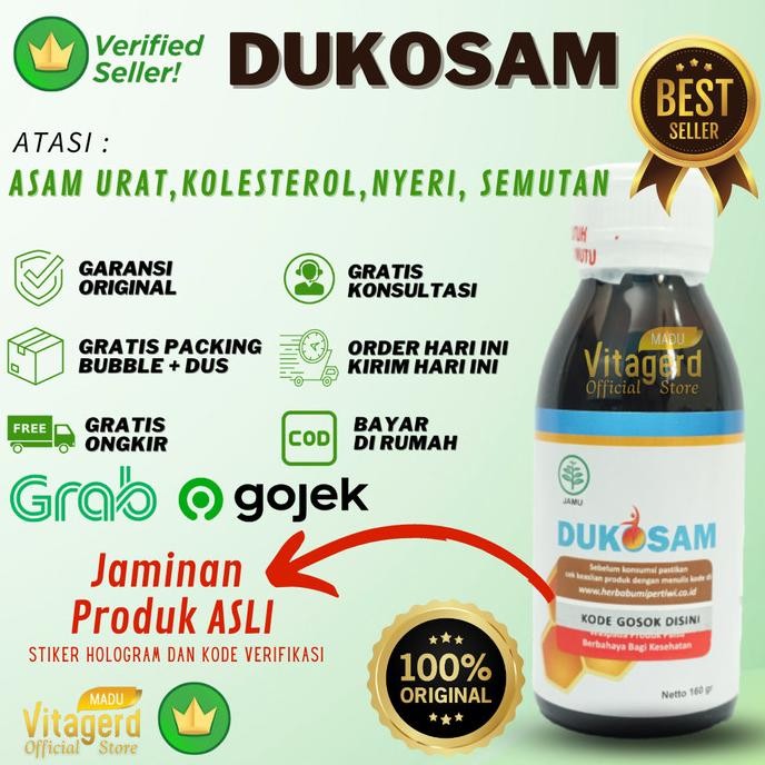 [Ready/Spesial] Madu Herbal Dukosam Ori Atasi Nyeri Linu Pegal Leher Punggung Betis [Terlaris/Recomm