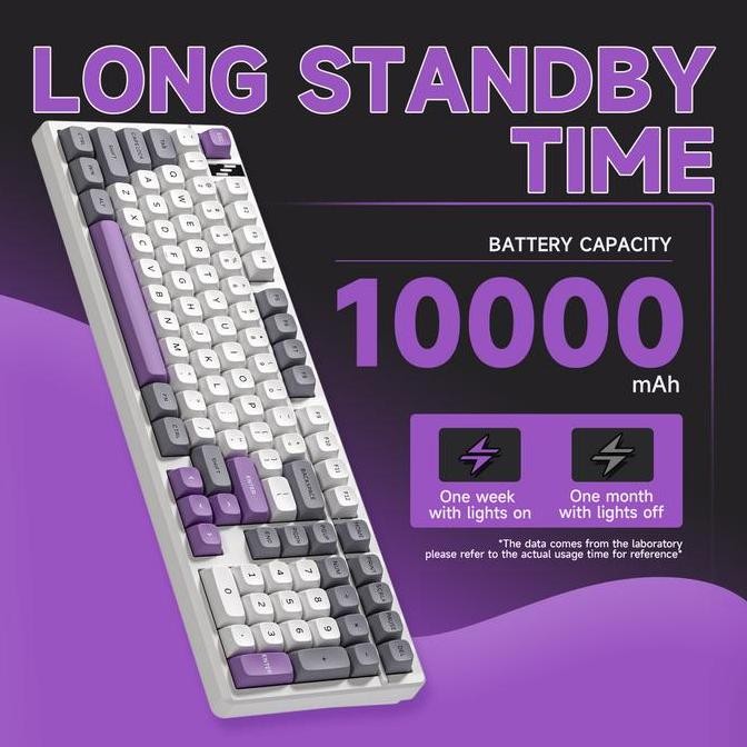 TERLARIS - ZIFRIEND HK101 Wireless Mechanical Keyboard 10000 mAh RGB Backlight 5PIN Hot Swappable Me