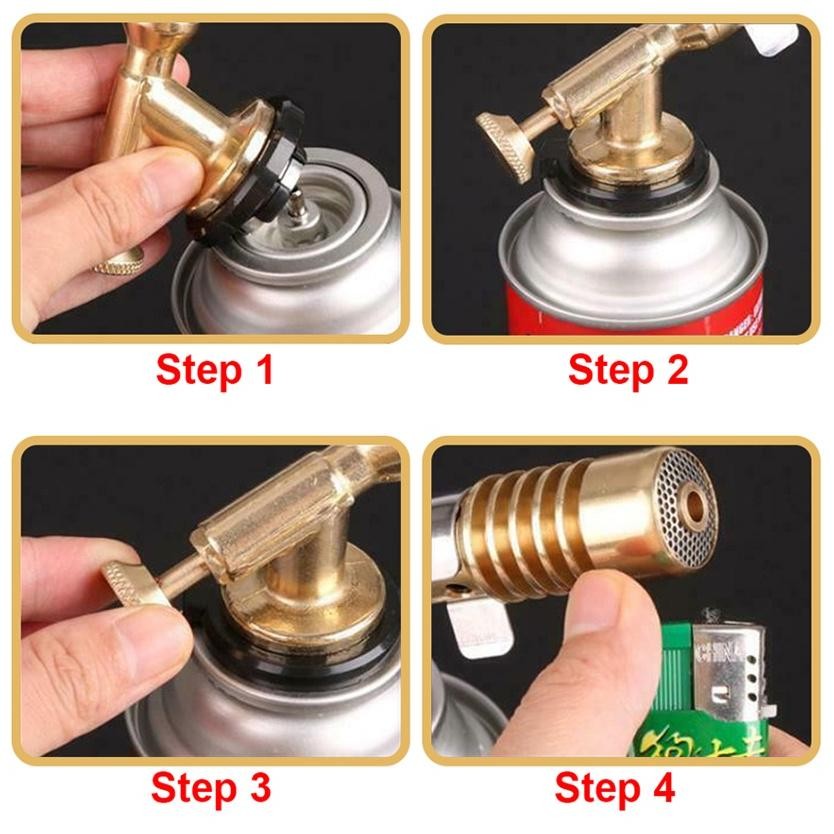 [original] gas torch flame gun blow torch portable kepala las manual full kuningan [terlaris] [terba