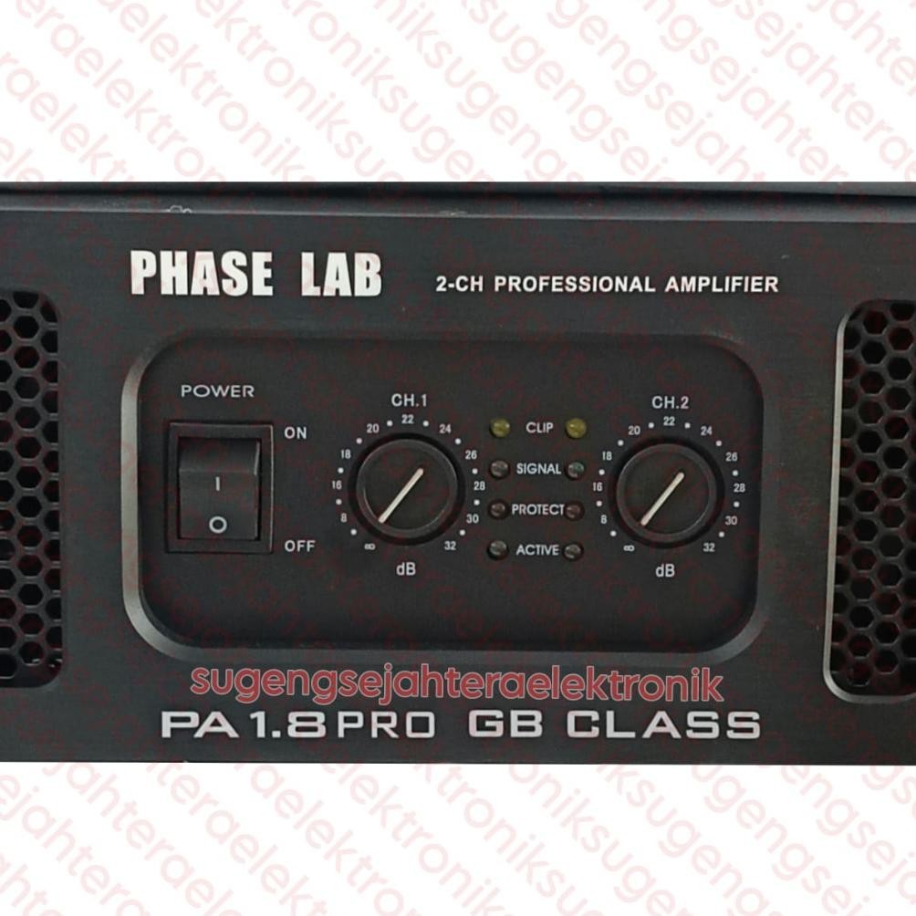Io-98 As23 Power Amplifier Phaselab / Phase Lab Pa 1.8 Pro - 2 Channel Gb Class (Harga Sudah Termasu