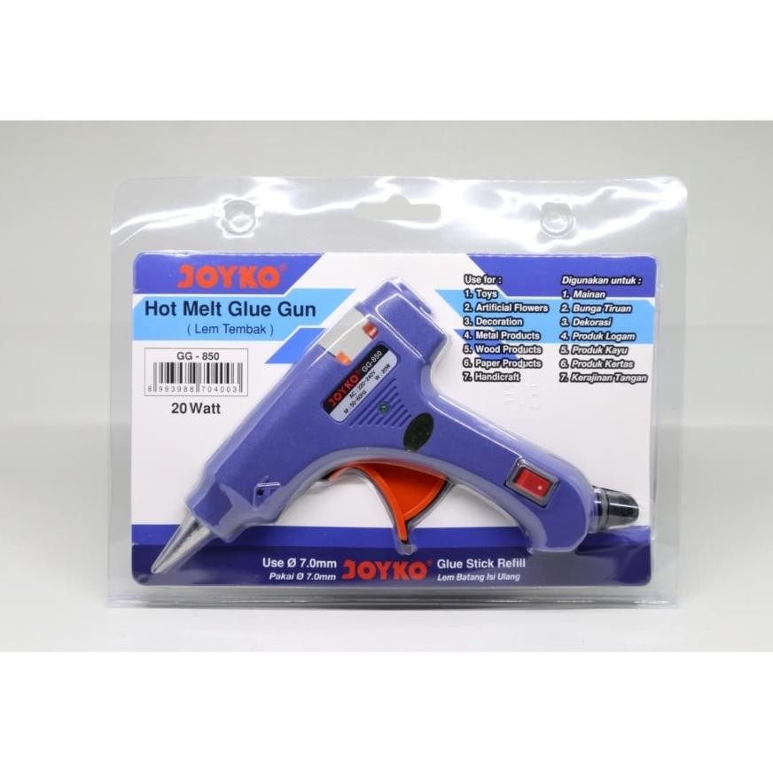 

H-4 Gq-68 Joyko Glue Gun Gg-850 / Alat Lem Tembak Kecil 20 Watt Hot Melt Glue Gg850 Berkualitas