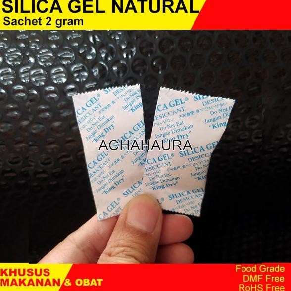 

wakseng Silica Gel Natural 1Kg sachet 2gr Khusus MAKANAN (FOOD GRADE)