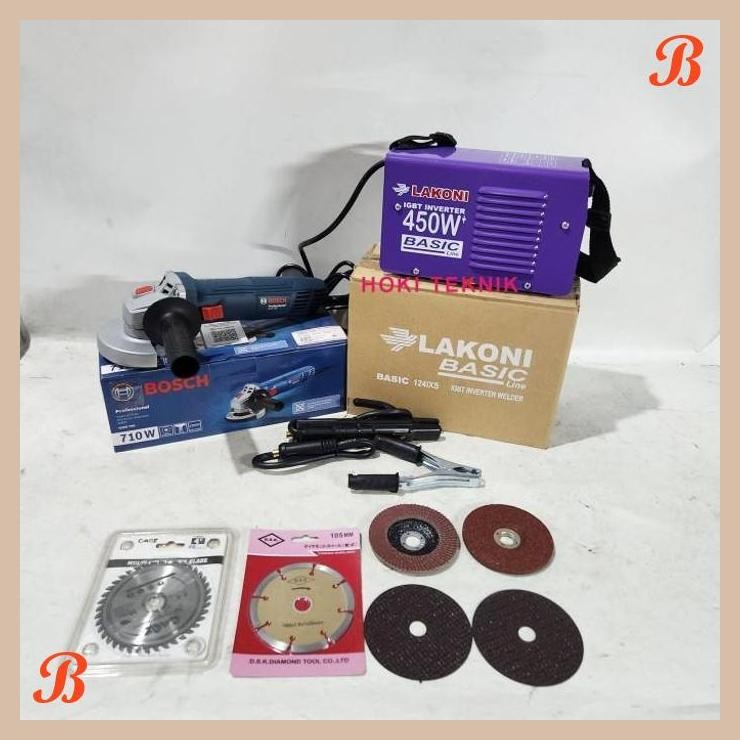 [HKT] PAKET MESIN LAS LAKONI 450 WATT & GERINDA