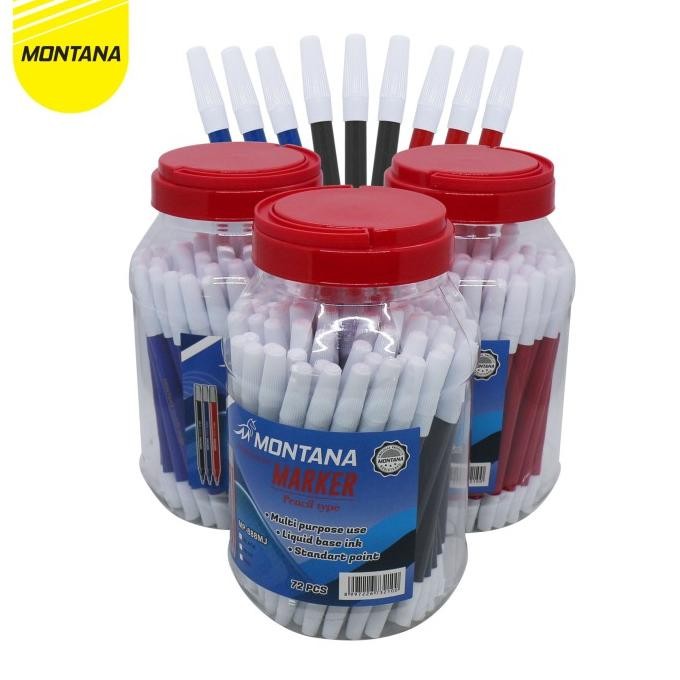 

Ready MONTANA Spidol Permanen Kecil Jar 1.0mm Permanent Marker Bullet Nib MP-888MJ