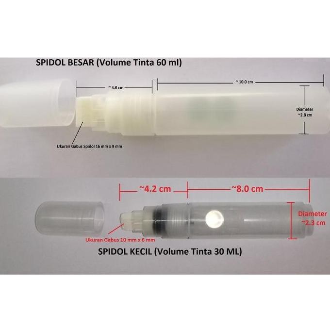 

Ready Spidol kosong berkualitas dengan mekanisme spring valve. Bisa di pakai untuk isi ulang tinta permanen/ permanent marking ink / tinta karung