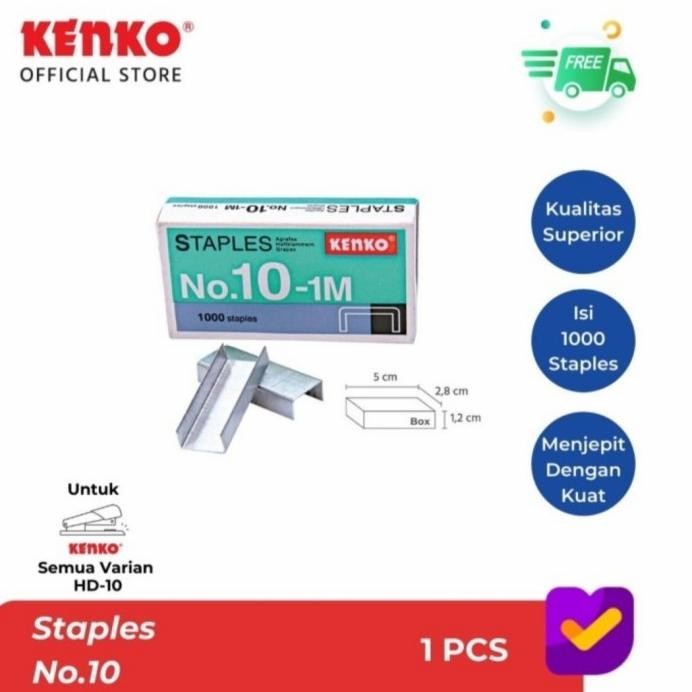 

ready Paket hemat isi staples KENKO no 10 . 1 pack isi 20 dus kecil murah