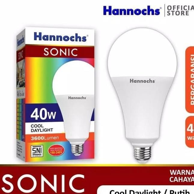 Hannochs Sonic Lampu Bohlam LED 40 Watt Cahaya Putih/Kuning CDL