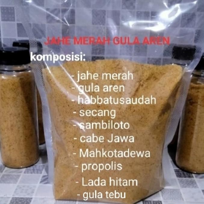 Grosir Jahe Merah Super Plus Gula Aren Secang Habbatusaudah - Jahe Instan 1Kg