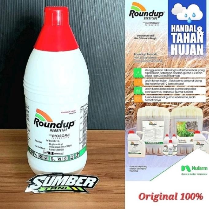 Roundup 1 Liter - Pupuk Cair - Pembasmi Rumput Liar , Gulma murah
