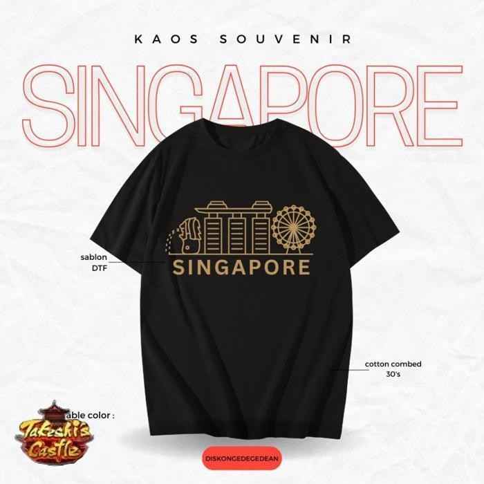Kaos Murah Kaos Oleh Oleh Singapore Singapura  Baju Oleh-Oleh Singapore Singapura Kaos Souvenir Sing
