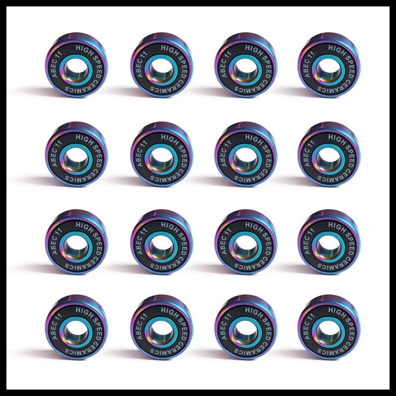16 PCS ABEC 11 SPEED BEARING CERAMIC HYBRID INLINE SKATE SKATEBOARD
