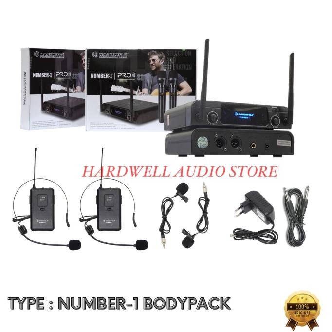 Mic Wireless Hardwell NUMBER 1 Double Mic Clip On Headset Original