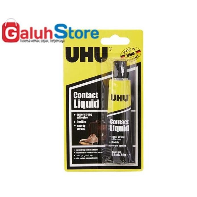 

ready Uhu Contact Liquid Lem Kain Lem Karet Sepatu Leather Rubber 33ml murah