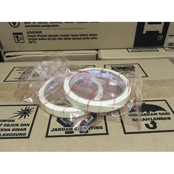 

ready [PER 1 DUS] Lakban kertas / Masking Nachi 1/2inch 12mm 20 YARD (1 DUS ISI 192 ROL) murah