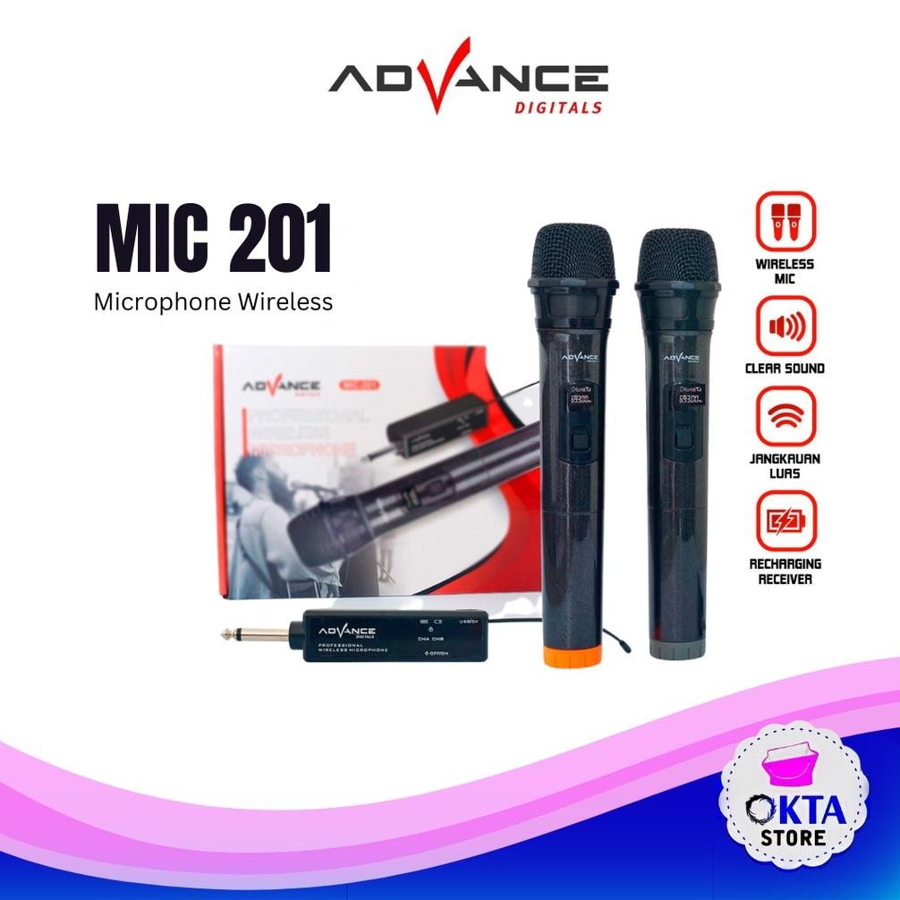 Advance Wireless Mic Karaoke Tanpa Kabel MIC 201