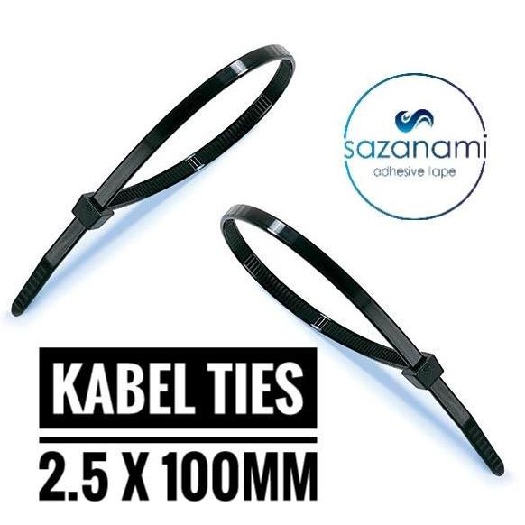 

tyS KABEL TIES 25 CM 3.6 X 250MM CABLE TIE TIS KABEL NYLON PENGIKAT Hitam