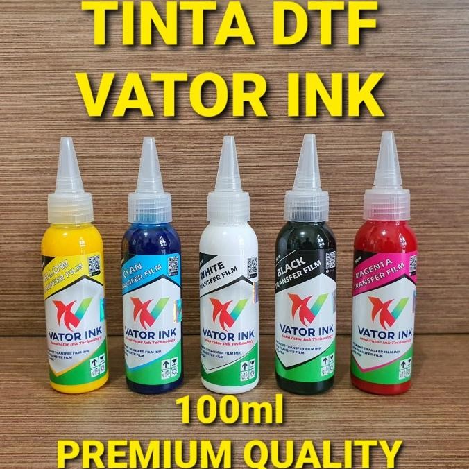 

tyS DTF CMYK Vator Ink 100ml Tinta Warna Transfer Film Sablon Powder Glue