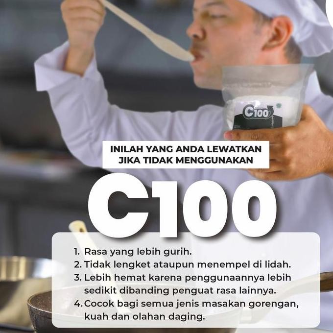 

Penguat Rasa C100 - Penyedap rasa | Penambah rasa | Lebih sedap & gurih daripada MSG atau micin/vetsin seperti miwon / sasa / ajinomoto / aji plus