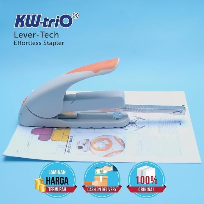 

ready Kw-trio 5618 Stapler TANPA tenaga 40 hal!Garansi 1bulan & GRATiS isi murah