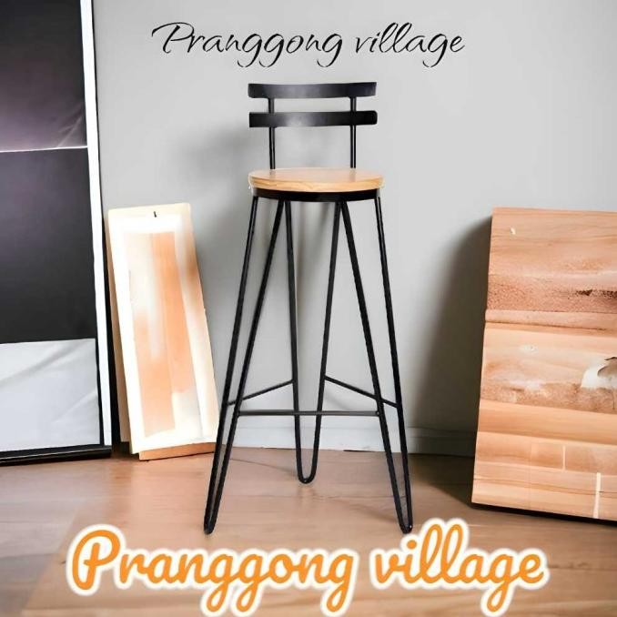 ready  TA50 / KURSI KAYU / KURSI BAR KAYU BESI / KURSI CAFE KAYU BESI